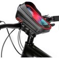 thumbnail image 2 of Durable bicycle handlebar bag, large capacity, tube, bike bag, commuter, bicycle accessories, lightweight front bag black Ref: 5954, 2 of 5