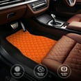 thumbnail image 6 of Naloa Orange Scales Car Foot Mat Set of 4 Pieces - Universal Floor Liner Neoprene Full Set Floor Mats for Cars Trucks SUV, 6 of 7