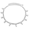 thumbnail image 2 of Señoras De Las Mujeres Correa De Diamantes De Imitación De Diamante Diamantes Cadena De La Cintura Hebilla De La Plata Estilo 1, 2 of 8