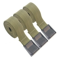 3 Pcs Tarp Luggage Strap Sturdy Tie down Straps 210.00X2.50X1.00CM Olive Green