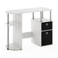 thumbnail image 2 of Furinno 15111 JAYA Simplistic Computer Study Desk with Bin Drawers, White Oak, Stainless Steel Tubes, 2 of 9