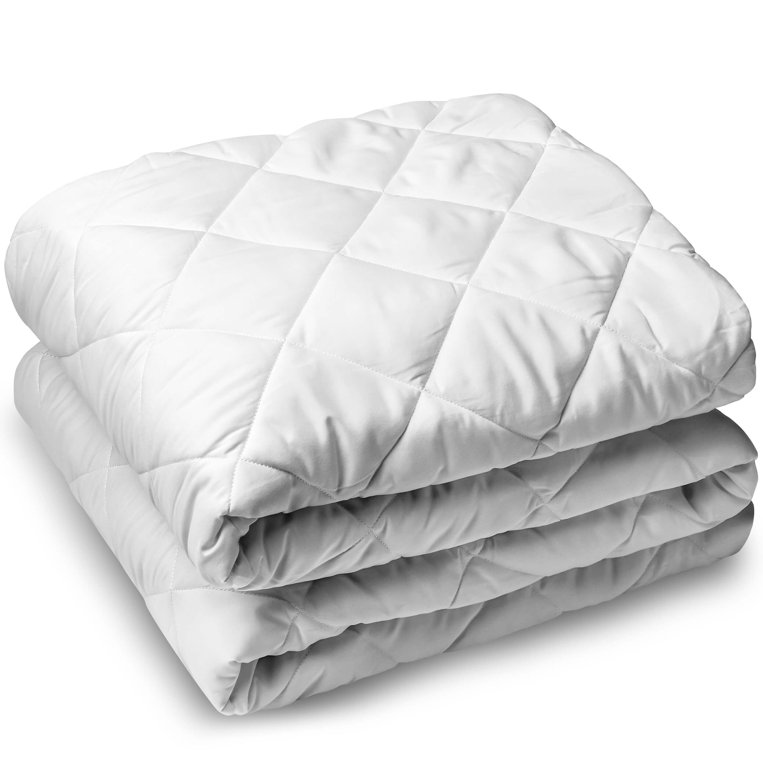 Quilted Fitted Mattress Pad Cover Stretches Up to 16" Deep Cooling Protector 