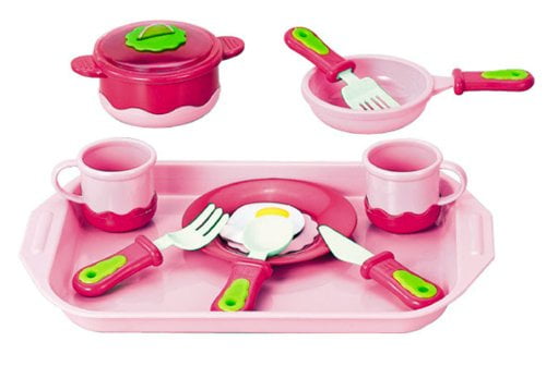 pink toy pots and pans