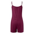 thumbnail image 6 of HXWCHs Cotton Jumpsuits for Women, Women's Fashion Elegant Casual Sleeveless U Neck Shorts Jumpsuit with Pockets Solid Color Camisole Style XXL, 6 of 7