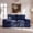 Navy Blue, variant on BEHOST Modular Sectional Sofa, Velvet Cloud Sleeper Couch with Ottoman & Extra Deep Seats, Compact Sofa Bed for Living Room & Small Spaces, Navy Blue