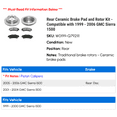 thumbnail image 2 of Rear Ceramic Brake Pad and Rotor Kit - Compatible with 1999 - 2006 GMC Sierra 1500 2000 2001 2002 2003 2004 2005, 2 of 2
