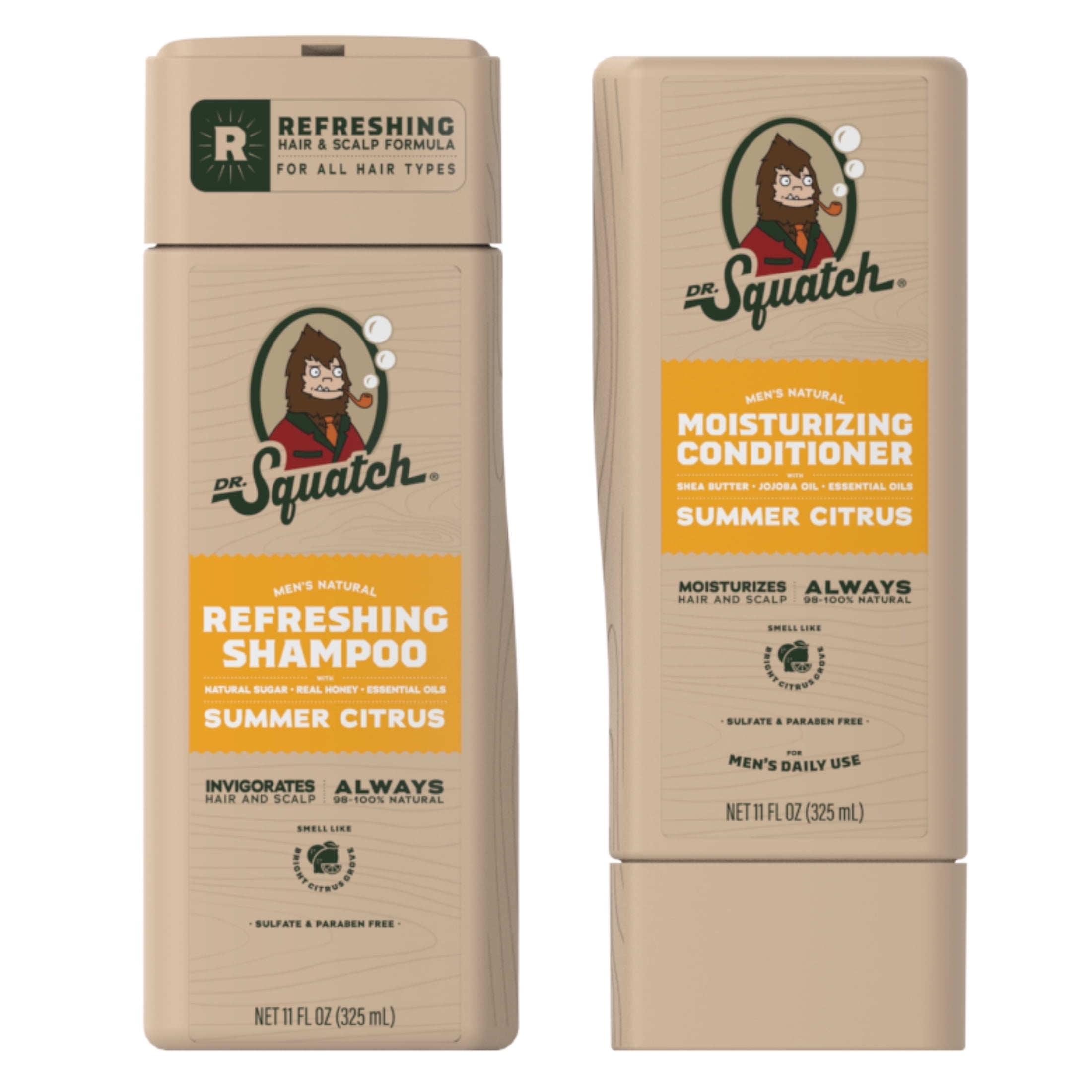 Dr. Squatch Summer Citrus Natural Hair Conditioner for Men, 11 fl oz