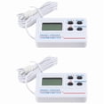 thumbnail image 2 of 2X Freezer Thermometer Double Temperature Alarm Indoor Digital Display Electronic Household Refrigerator Thermometer, 2 of 8
