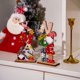 thumbnail image 4 of 3 Piezas Decoraciones Navideñas, Decoraciones De Letras Pintadas De Anciano Sin Rostro De Madera Decoraciones Enanas Navideñas Rojo Verde, 4 of 5