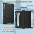 thumbnail image 6 of FIEWESEY for KADYBE D106 / MEIZE D106 Android 14 Tablet Case with Shoulder Strap Kiskctand Kids Friendly Shockproof Case Cover for VOZIZOV D106 Android 14 / FEONAL 10.1 inch 2024 Tablet - Black, 6 of 9