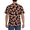 thumbnail image 2 of Rocae Brown Football On Black for Men's Moisture-Wicking Crew Tee - T-Shirt for Sports, Outdoor Activities, and Casual WearSmall, 2 of 9