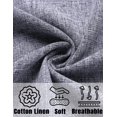 thumbnail image 5 of Camisa de lino para hombre COOFANDY, manga corta y botones, 5 of 5