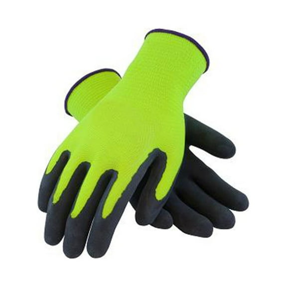 Gloves Hi-Vis Green Latex Grip Large, Count 1 - Gloves / Grab Varieties & Flavors