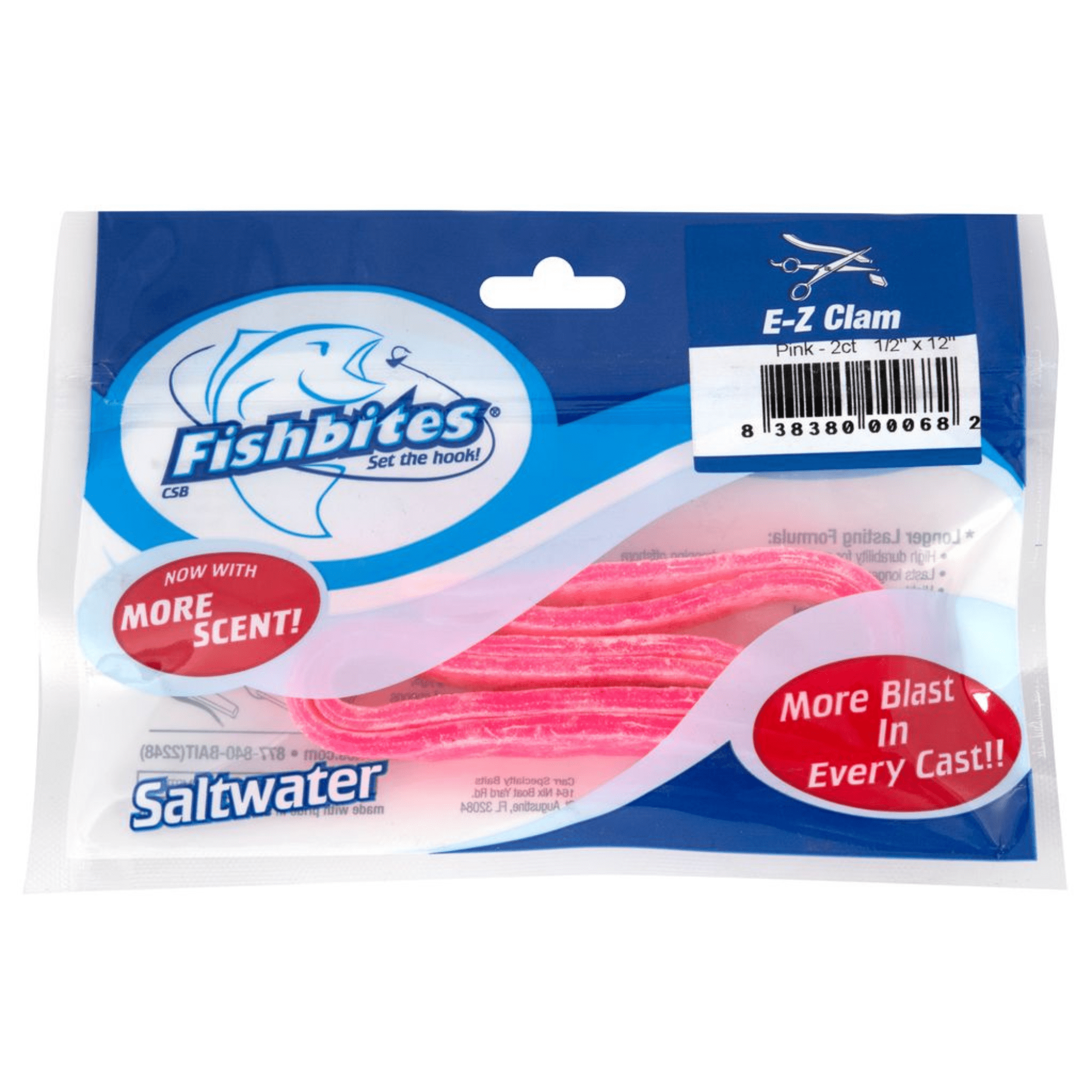 Fishbites E-Z Clam Long Lasting Tackle - Pink Fishing