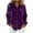 Purple, variant on Women's Sparkly Tops Sequins Velvet Button Down Shirts Lapel Collared Dressy Party Outfits Long Sleeve Blouses (XL, Purple)