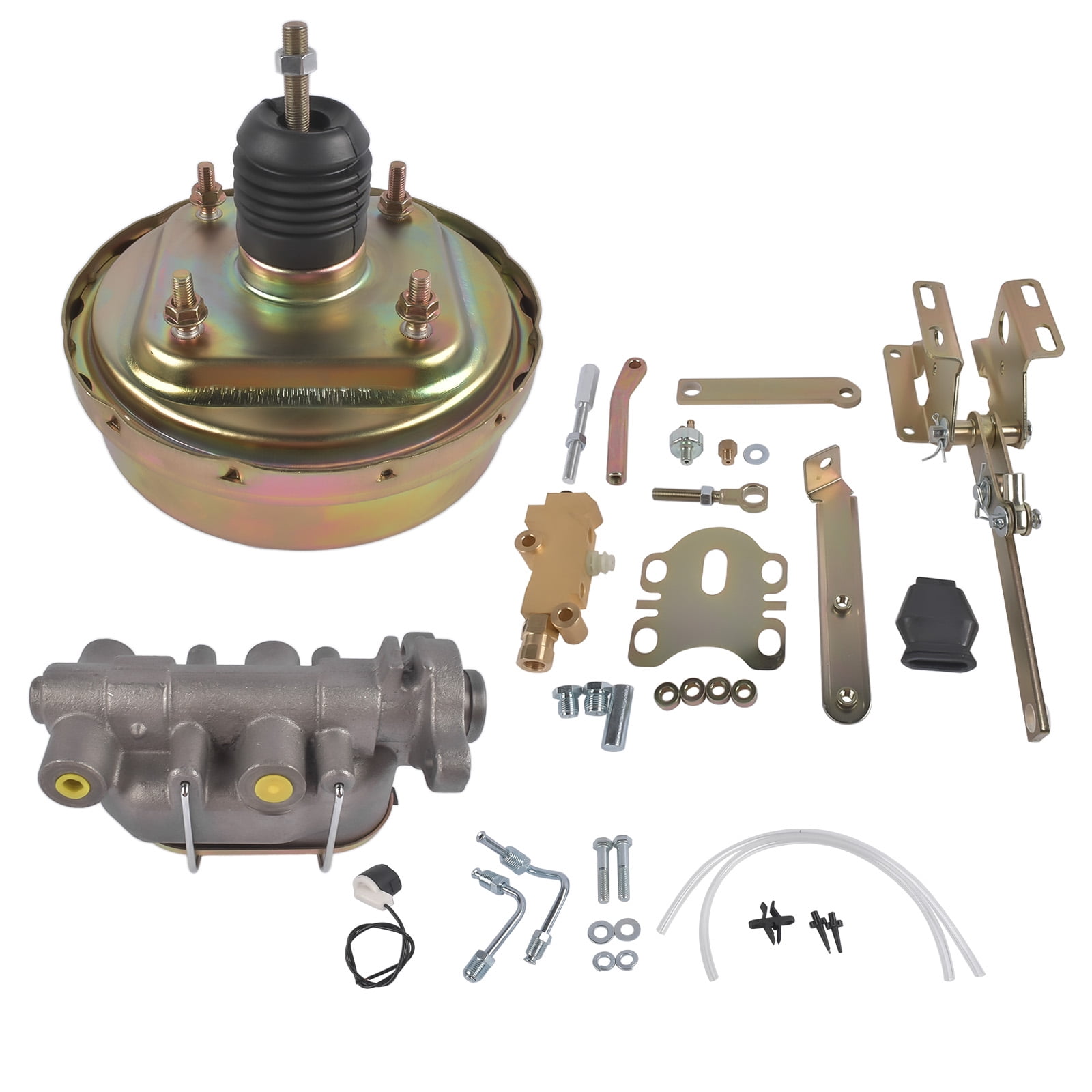 Mustrod For 1961-1964 Ford Thunderbird 8 inch Power Brake Booster Conversion Master Cylinder Disc Drum Kit