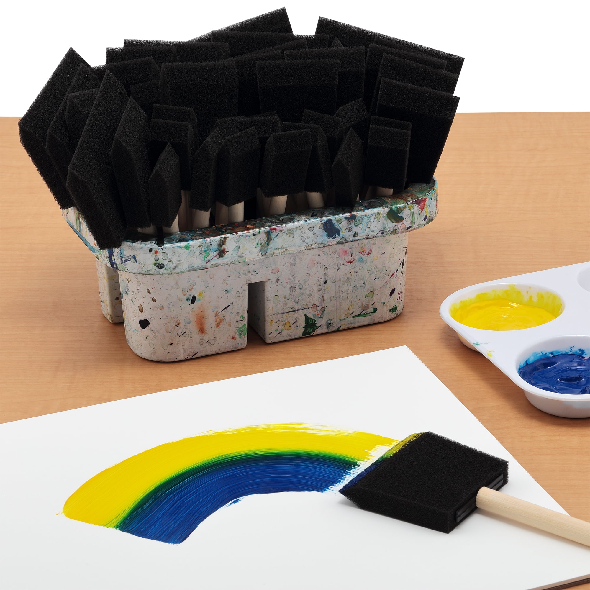 Oodles of Brushes 40 Assorted Sizes Foam Brushes Bulk - Economical brushes for Art, Craft, Hobby, and Home - Perfect For Painters, Students, Arts & Crafts, & More!
