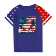 thumbnail image 4 of GERsome Boys Girls T-Shirts for 4th of July, Unisex Kids Short Sleeve Crewneck Tees American Flag Patriotic Graphic Tshirts, 4-5 Years, 4 of 4