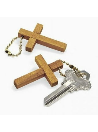 8Pieces Jesus Cross Charms Pendants Religious Birthday Gifts Bulk Keychain  for Crafting Party Graduation