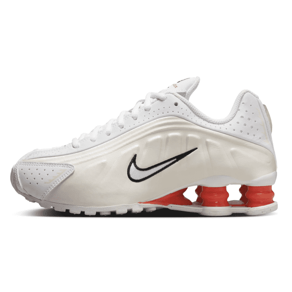 Nike Kids' Shox R4 Running Shoes - White/White/Phantom