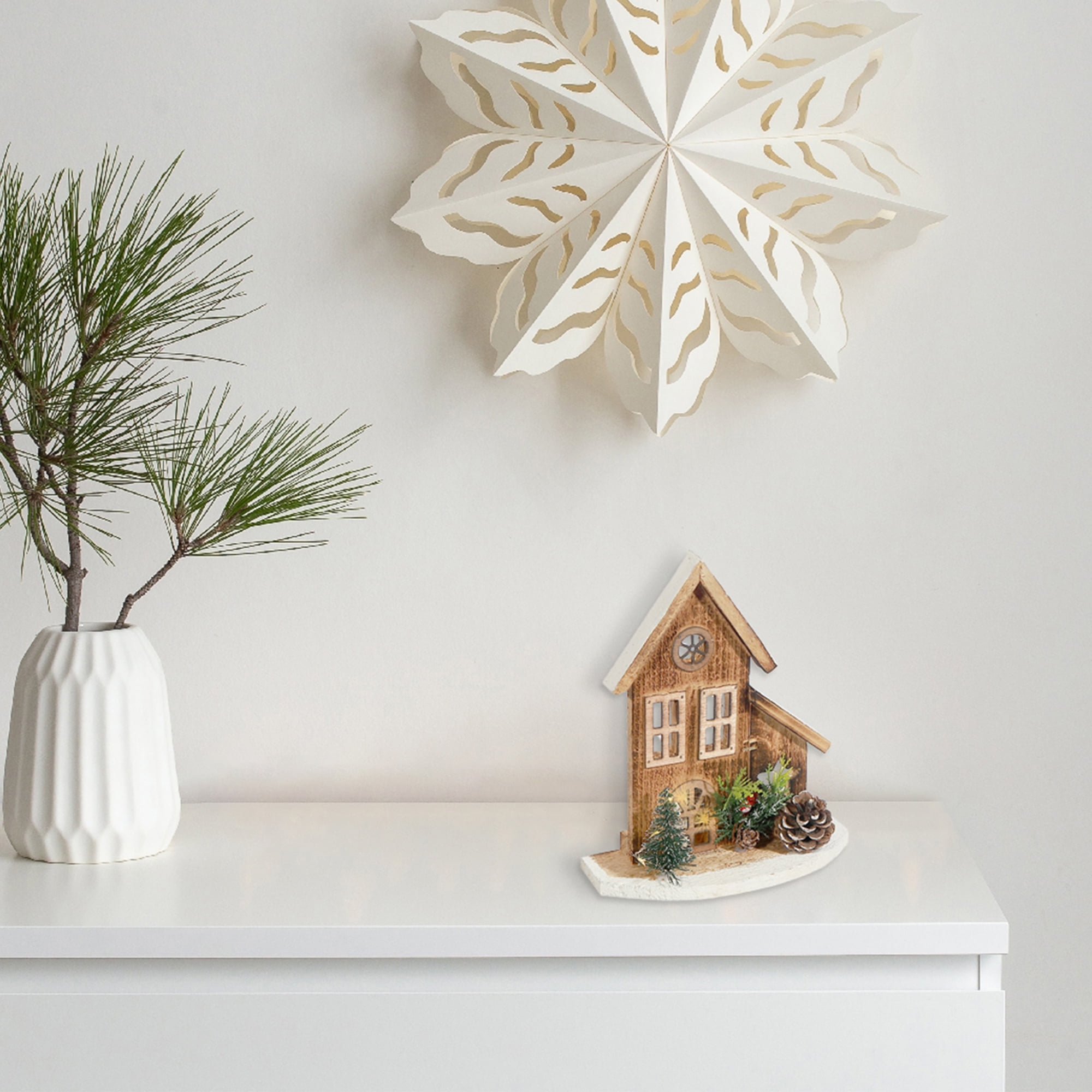 Maison En Bois Naturel À Led