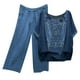 thumbnail image 2 of Puntoco Conjunto de camisa y pantalones con cuello redondo y manga corta para mujer, liquidación Puntoco Puntoco-7621, 2 of 3