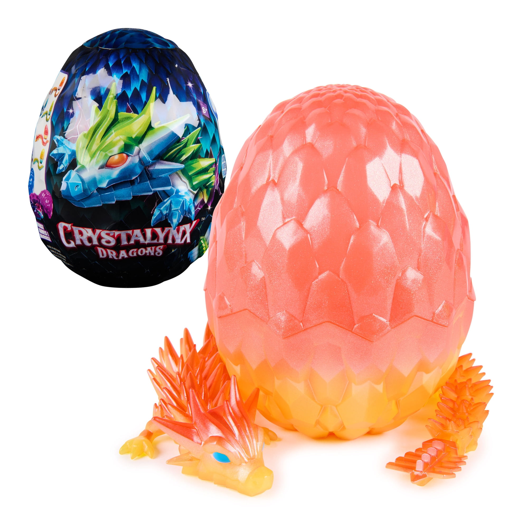 CrystaLynx Dragons, 12.5-inch Articulated Dragon Figure & Display Egg for Kids Ages 8 and up (Styles Vary)