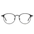 thumbnail image 4 of Montura de gafas unisex con marco de metal retro y espejo plano para mujer Montura de gafas redonda para mujer, 4 of 5