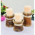 thumbnail image 4 of Farmhouse Rustic Wood Pillar Candle Holder, Decorative Beaded Candlestick Holder Stand for Home Décor, Gifts, Wedding, 4 of 4