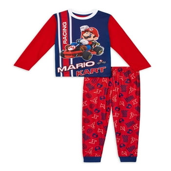 Mario Bro Boys Long Sleeve Pajamas Set, 2-Piece, Sizes 4-12