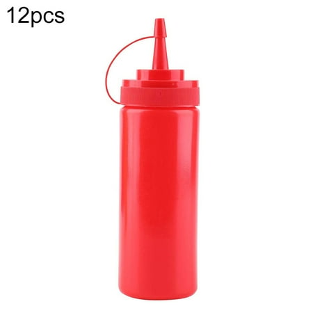 

WindC 12Pcs 200ml Kitchen Squeezing Bottle Condiment Sauce Vinegar Ketchup Dispenser