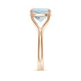 thumbnail image 3 of ANGARA Natural Solitaire Cushion 3.5 ct Aquamarine Split Shank Engagement Ring in 14K Rose Gold for Women (Size-10mm) | March Birthstone, Anniversary, Jewelry Gift for Women | Natural Aquamarine Ring, 3 of 9