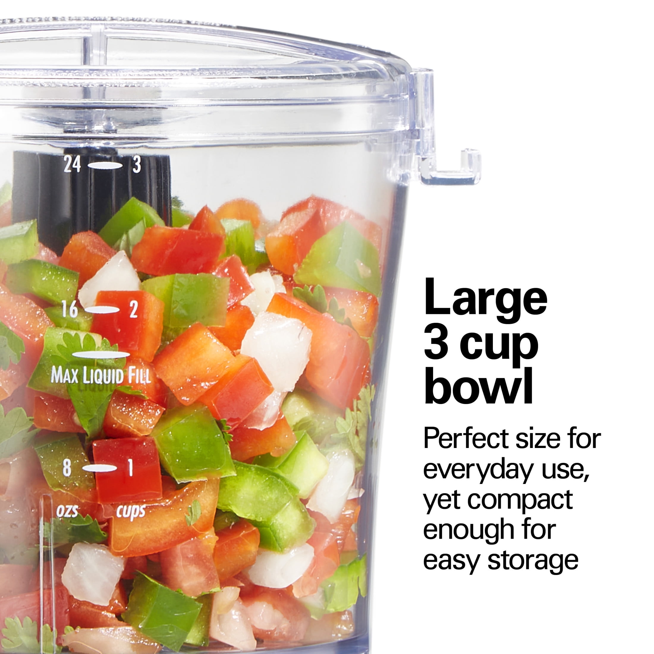Hamilton Beach Electric Food Chopper & Mini Food Processor, 3-Cup, Black