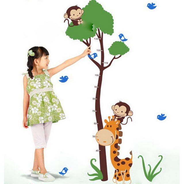 Vinil Decorativo Infantil Regla Medicion Cuarto Sala Jirafa DaraBaby Syene VinDe117