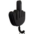 thumbnail image 5 of Colgador de llaves de dedo medio negro, idea de regalo divertida, autoadhesivo, soporte para llaves de puerta de pared para el hogar, parodia, oficina, gancho de almacenamiento, nuevo, 5 of 5