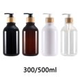 thumbnail image 5 of 300/500ml Refillable Soap Pump Decor Container Soap Dispenser Bathroom Accessories Bamboo Pump Shampoo Pump Bottle BLACK 300, 5 of 8