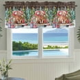 thumbnail image 3 of Christmas Farmhouse Short Window Curtain Valances, Winter Farmhouse Xmas Tree Dogs Red Truck Rod Pocket Kitchen Valances for Living Room Bedroom Bathroom Cafe 42" x 12", 3 of 8
