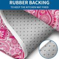 thumbnail image 4 of Pink Paisley and Floral Pattern Bathroom Rugs Sets 3 Piece,Toilet Cover Set,Absorbent Non Slip Bathroom Mats Sets with U-Shaped Contour Rug Toilet Rug Set, 4 of 5