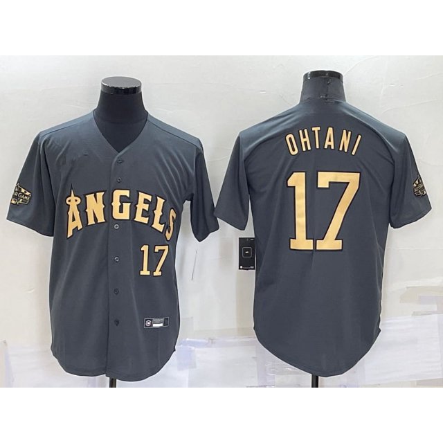 All-Star Baseball Jersey Angels 17#Ohtanl27# Elite Edition Fan Embroidered Baseball Jersey_h