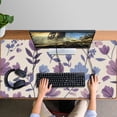 thumbnail image 4 of Long Mouse Pads for Desk,Pioneer Flower Floral Print Pattern Desk Mats on Top Of Desks, Desk Mouse Pad Extra Large with 3mm Non-Slip Base and Stitched Edge for Gaming,Office,Work,Home 47.3"x23.6", 4 of 6