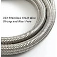 thumbnail image 3 of Refregerator Stainless Braided Ice Maker Supply Line 1/4" X 1/4" Comp X 72" 6', 3 of 4