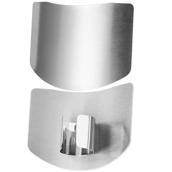 QIFULL 2Pcs Stainless Steel Finger Guards Adjustable Finger Sleeve Anti-Rust Protector for Food Preparation Cooking