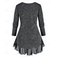 thumbnail image 2 of Conjunto Top Talla Extra Volantes y Cami Rosegal  Mangas largas de talla grande, 2 of 5