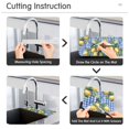 thumbnail image 5 of Yayeee Faucet Mat for Kitchen Sink 14.7" Diatomite Long Splash Guard Pad, Green Lemon Plaid, 2 Pack, 5 of 7