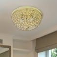 thumbnail image 4 of Elegant Designs 2 Light Elipse Crystal Flush Mount Ceiling Light 2 Pack&amp;#44; Gold, 4 of 4