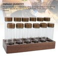 thumbnail image 4 of 12pcs Coffee Bean Storage Tubes Glass Sealed Dosing Coffee Jars Walnut Stand Funnel Tea Spice Candy Organization Kitchen Storage, 4 of 7