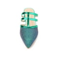 thumbnail image 6 of BLISSFUL STEP Women's Glitter Pointy Toe Flats Mules, 6 of 7