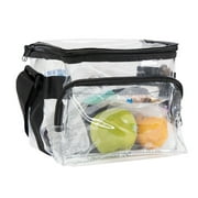 Medium Clear Lunch Bag Lunch Box with Adjustable Strap and Front Storage Compartment