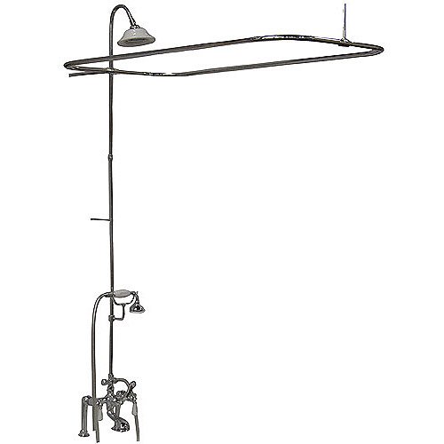 Barclay Leg Tub Diverter Faucet with Elephant Spout, Porcelain Lever