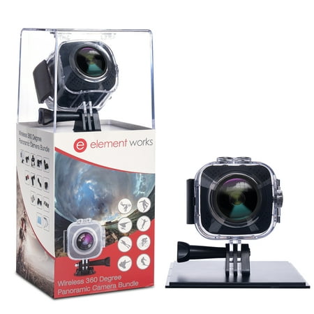 Tech Elements 360 Degree Digital Hd Waterproof Wifi Video Camera with Tripod and other Accessories ( Black (Best 360 3d Camera)